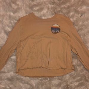 Hollister Crop Top With Sunset Design